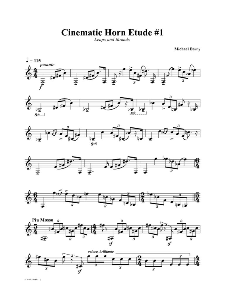 thumbnail of Michael Barry – Cinematic Horn Etudes