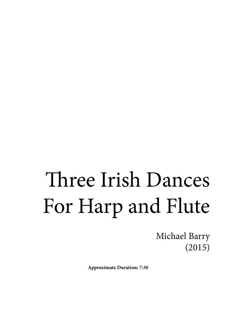 thumbnail of Three Irish Dances Cover Page